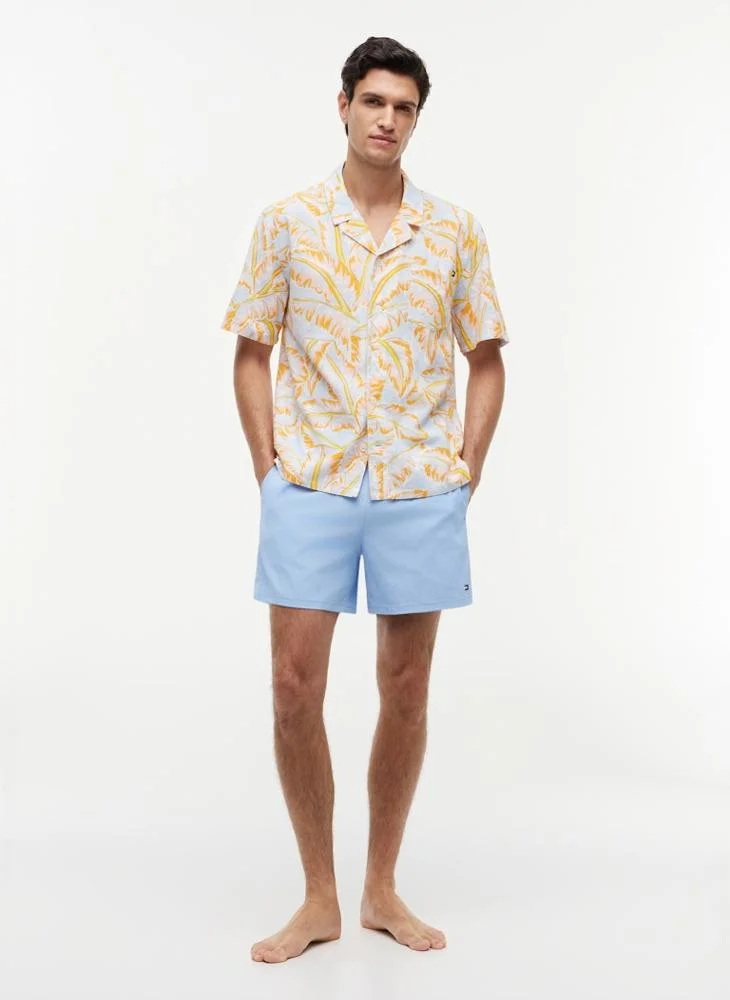 Tommy Hilfiger Vintage Banana Leaf Keepsake Blue Essential Print Bowling Shirt for Men | Best Price UAE